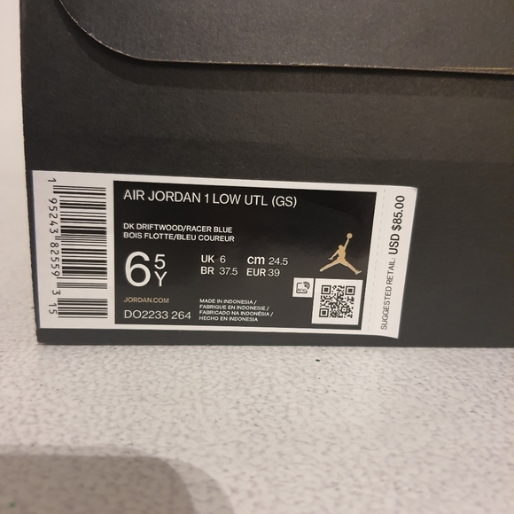 Jordan 1 low Teddy Bear 6.5Y/ 8 Womens - Picture 9 of 9